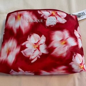 Clinique x Jonathan Cohen Red and Pink Floral Cosmetic Bag and MORE!!!